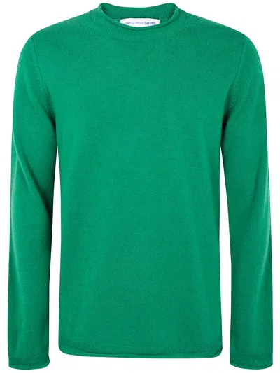 Comme Des Garçons Shirt Mens Shirt Knitted In Green