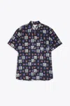 COMME DES GARÇONS SHIRT MENS SHIRT WOVEN MULTICOLOUR ANDY WARHOL PRINTED SHIRT WITH SHORT SLEEVES