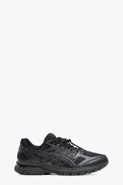 Comme Des Garçons Shirt Mens Sneakers X Asics Asics Collaboration Black Mesh And Leather Running Sneaker In Nero