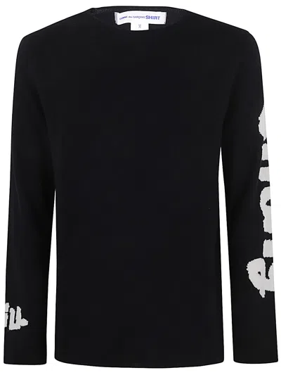 Comme Des Garçons Shirt Mens Sweater Knit In Black