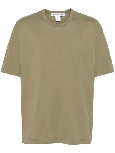 Comme Des Garçons Shirt Logo-print Cotton T-shirt In Brown