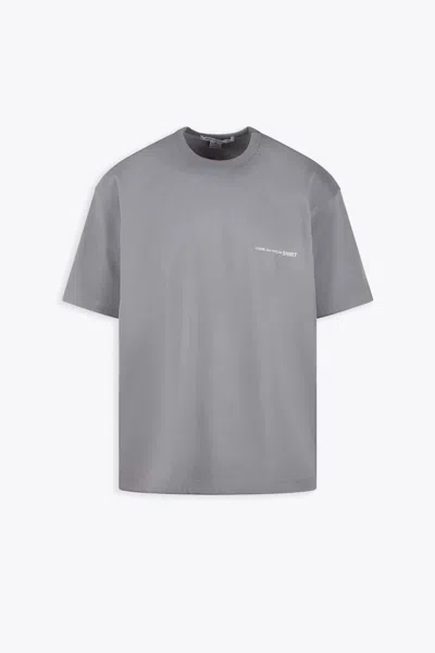 Comme Des Garçons Shirt Mens T-shirt Knit Grey Cotton Oversize T-shirt With Chest Logo