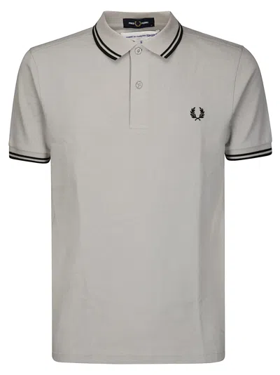 Comme Des Garçons Shirt Polo With Embroidery X Fred Perry In Limestone