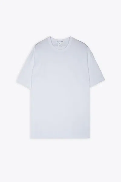 Comme Des Garçons Shirt Mens T-shirt Knit White Cotton Oversize T-shirt With Logo In Bianco