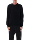 Comme Des Garçons Shirt Crew-neck Wool Sweater In Black