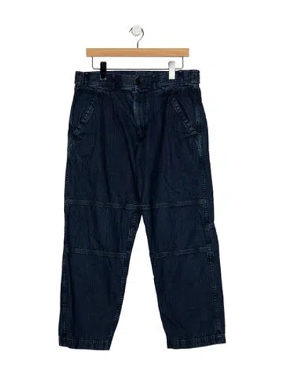 Pre-owned Comme Des Garçons Shirt Mid-rise Wide Leg Jeans In Blue