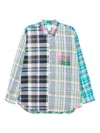 Comme Des Garçons Shirt Multicolor Yarn Dyed Cotton Check Poplin Shirt In 蓝色