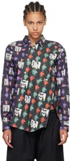 Comme Des Garçons Shirt Multicolor Asymmetrical Shirt In 1 Print F/print E