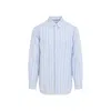 Comme Des Garçons Light Blue Striped Shirt In Multicolour