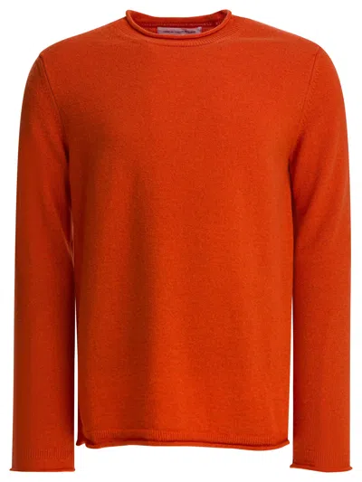 Comme Des Garçons Shirt Orange Wool Knitwear