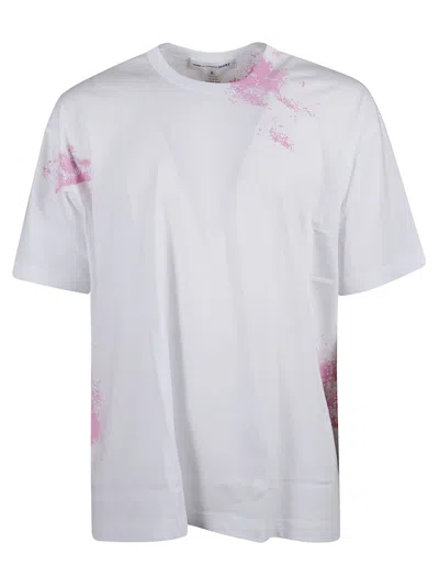 Comme Des Garçons Shirt Paint Detail T-shirt In White