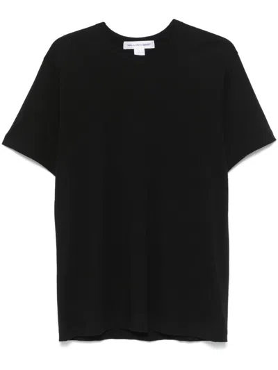 Comme Des Garçons Shirt Patch-lettering T-shirt In Black
