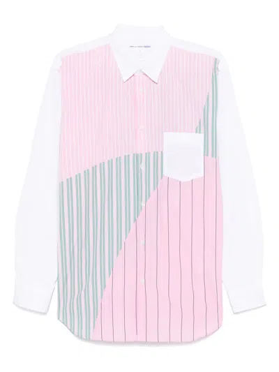 Comme Des Garçons Shirt Patchwork-design Shirt In Pink