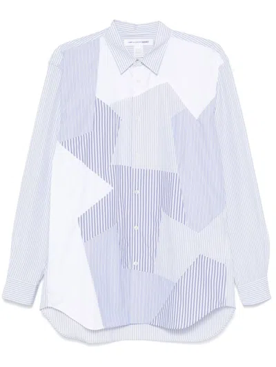 Comme Des Garçons Shirt Patchwork Shirt In Blue
