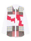 Comme Des Garçons Shirt Patchwork Plaid Shirt In White