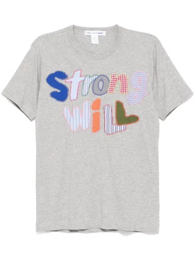 Comme Des Garçons Shirt Patchwork T-shirt In Grey