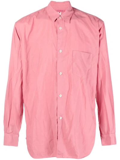 Comme Des Garçons Shirt Pink Point-collar Shirt