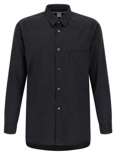 Comme Des Garçons Comme Des Garcons Shirt Pinstriped Shirt In Blue