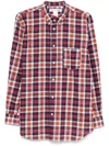 Comme Des Garçons Shirt Plaid-check Shirt In 蓝色