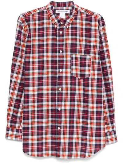 Comme Des Garçons Shirt Plaid-check Shirt In 蓝色