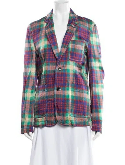 Pre-owned Comme Des Garçons Shirt Plaid Print Blazer W/ Tags In Multi