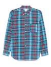 Comme Des Garçons Shirt Tartan Pattern Shirt In Blue