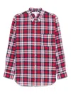 Comme Des Garçons Shirt Tartan Pattern Shirt In Red