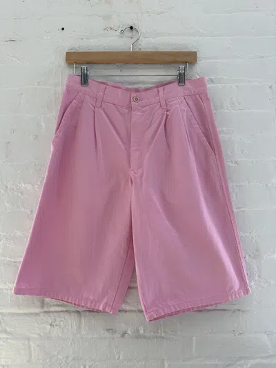 Pre-owned Comme Des Garçons Shirt Pleated Shorts In Pink
