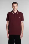 Comme Des Garçons Shirt Logo Polo Shirt In Bordeaux