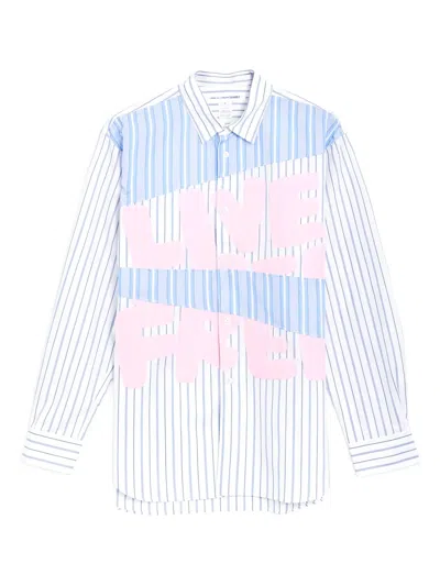 Comme Des Garçons Shirt Poplin Shirt In Blue