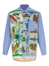 Comme Des Garçons Shirt Printed Shirt Shirt And Blouse Multicolor In Blue