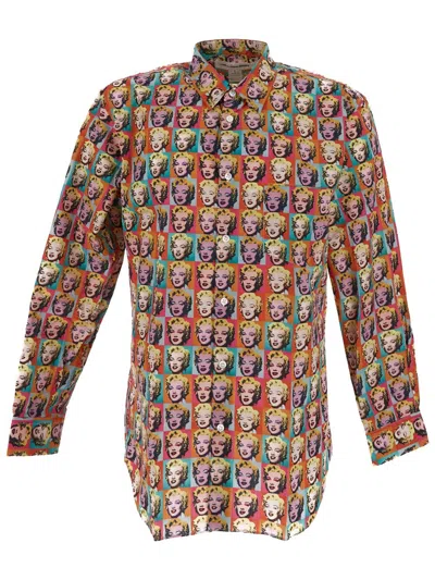 Comme Des Garçons Shirt Printed Shirt In Multicolor