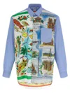Comme Des Garçons Shirt Printed Shirt Shirt And Blouse Multicolor In Blue