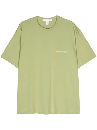 Comme Des Garçons Shirt Printed T-shirt Men Khaki In Cotton In Green