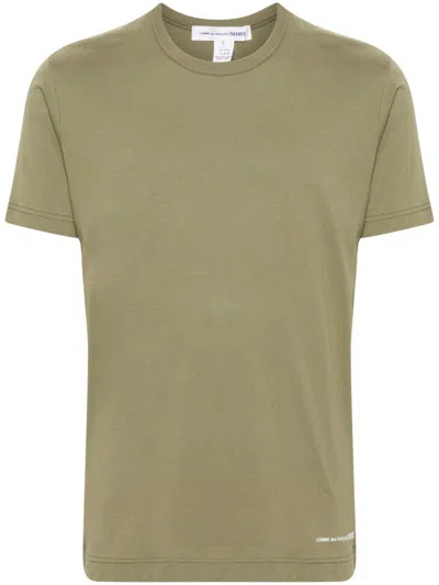 Comme Des Garçons Shirt Printed T-shirt Men Khaki In Cotton In Green
