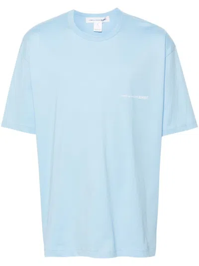 Comme Des Garçons Shirt Printed T-shirt Men Light Blue In Cotton