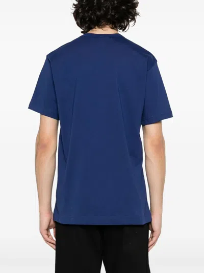 Comme Des Garçons Shirt Printed T-shirt Men Navy In Cotton In Blue