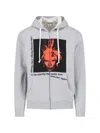 Comme Des Garçons Shirt Printed Zip Sweatshirt In Grigio