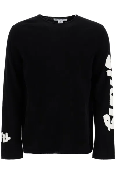 Comme Des Garçons Shirt Pullover In Lana Jacquard In Black