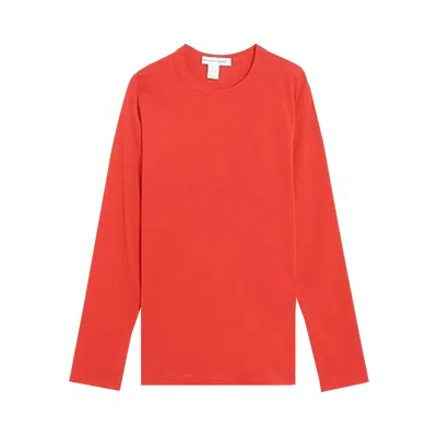 Pre-owned Comme Des Garçons Shirt Rear Logo Long-sleeve T-shirt 'red' | Men's Size L