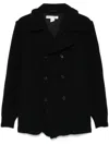 Comme Des Garçons Shirt Double-breasted Wool Coat Coats, Trench Coats Blue In 蓝色