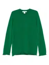 Comme Des Garçons Shirt Round-neck Wool Sweater In Green