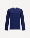 Comme Des Garçons Shirt Round Neckline Sweater In Wool In Blue