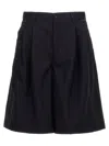 Comme Des Garçons Shirt Knee-length Wool Tailored Shorts In Blue