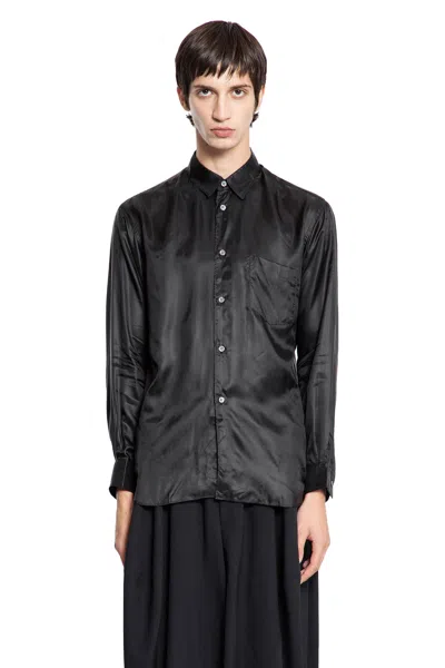 Comme Des Garçons Shirt Satin Pocket Shirt In Black