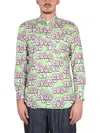 Comme Des Garçons Shirt Kaws Printed Cotton Poplin Shirt In Multicolour