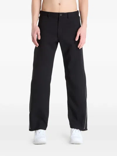 Comme Des Garçons Shirt Side-zip Trousers In Brown