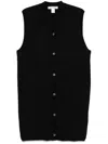 COMME DES GARÇONS SHIRT SLEEVELESS CARDIGAN