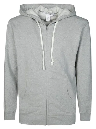 Comme Des Garçons Shirt Slogan Printed Drawstring Hoodie In Grey