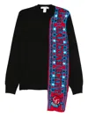 Comme Des Garçons Shirt Intarsia Pullover Sweater In Black